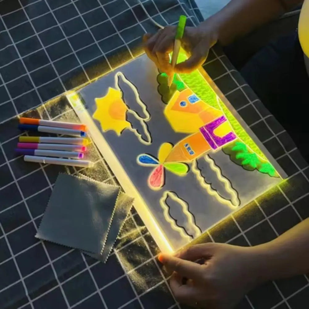 Pizarra LED + 7 Plumones Neón